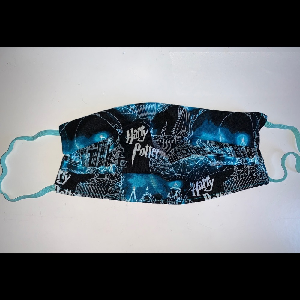Blue Harry Potter Hogwarts Castle Cloth Face Mask